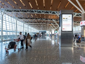 The departure hall at Calgary International Airport (YYC) was photographed on Monday, December 27, 2021.