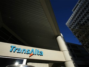 TransAlta offices shown in downtown Calgary on Wednesday, December 29, 2021. The company says it has completed the conversion from coal to natural gas power in its Canadian power generation.