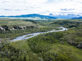 A photo of the Belly River in Southern Alberta near Waterton Lakes National Park. Photo by Brent Calver/Nature Conservancy of Canada