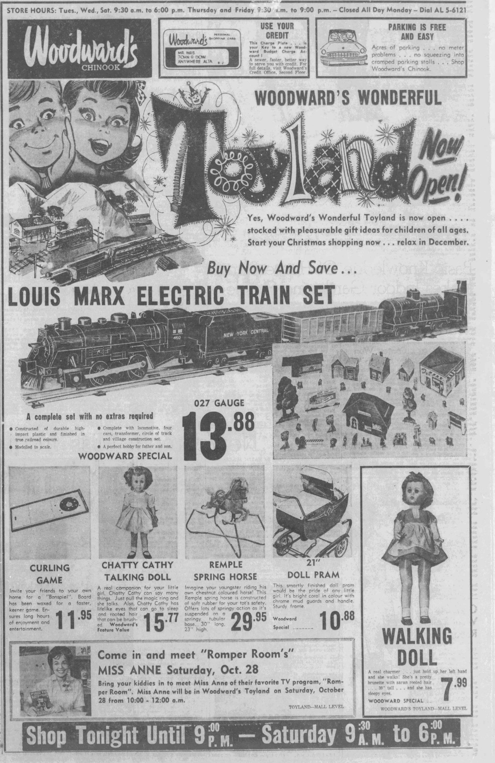 Popular toys in store 1968