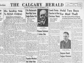 Dec. 21, 1942 Calgary Herald front page