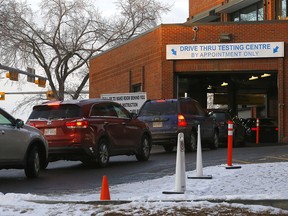The COVID-19 drive-thru testing centre at the Richmond Road Diagnostic and Treatment Centre was steady on Tuesday, December 7, 2021.
