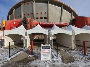 Scotiabank Saddledome facilities remain closed for Calgary Flames’ activities, but that could change as players complete isolation requirements.