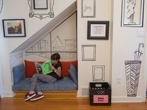 One of the many unique reading areas in the Little red Reading House. Courtesy Perry Thompson