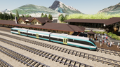 Artist's rendition of Calgary Airport-Banff Rail at Banff train station. Courtesy Liricon Capital