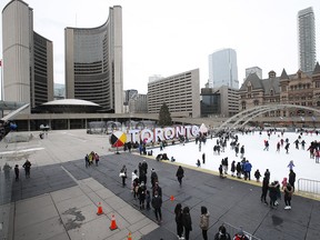Toronto's City Hall and Nathan Phillips Square outdoor area will not see massive crowds for New Year's Eve because of the COVID-19 Omicron variant.