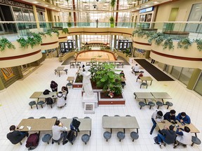 A quiet MacEwan Student Centre at the University of Calgary on Friday, Jan. 14, 2022.