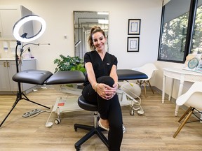 Jody Stoski, cosmetic and paramedical tattoo artist, poses for a photo at her office at Cinnamon Girl Clinic on Thursday, January 27, 2022.