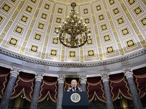 *** BESTPIX *** President Biden Speaks At U.S. Capitol On Anniversary Of January 6 Attack