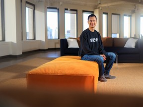 Neo Financial CEO Andrew Chau was photographed in the company’s Calgary offices on Tuesday, January 11, 2022.