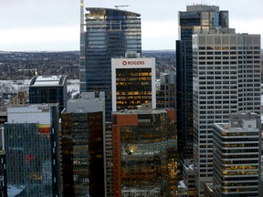 High vacancy rates of downtown office towers in Calgary on Wednesday, January 12, 2022.