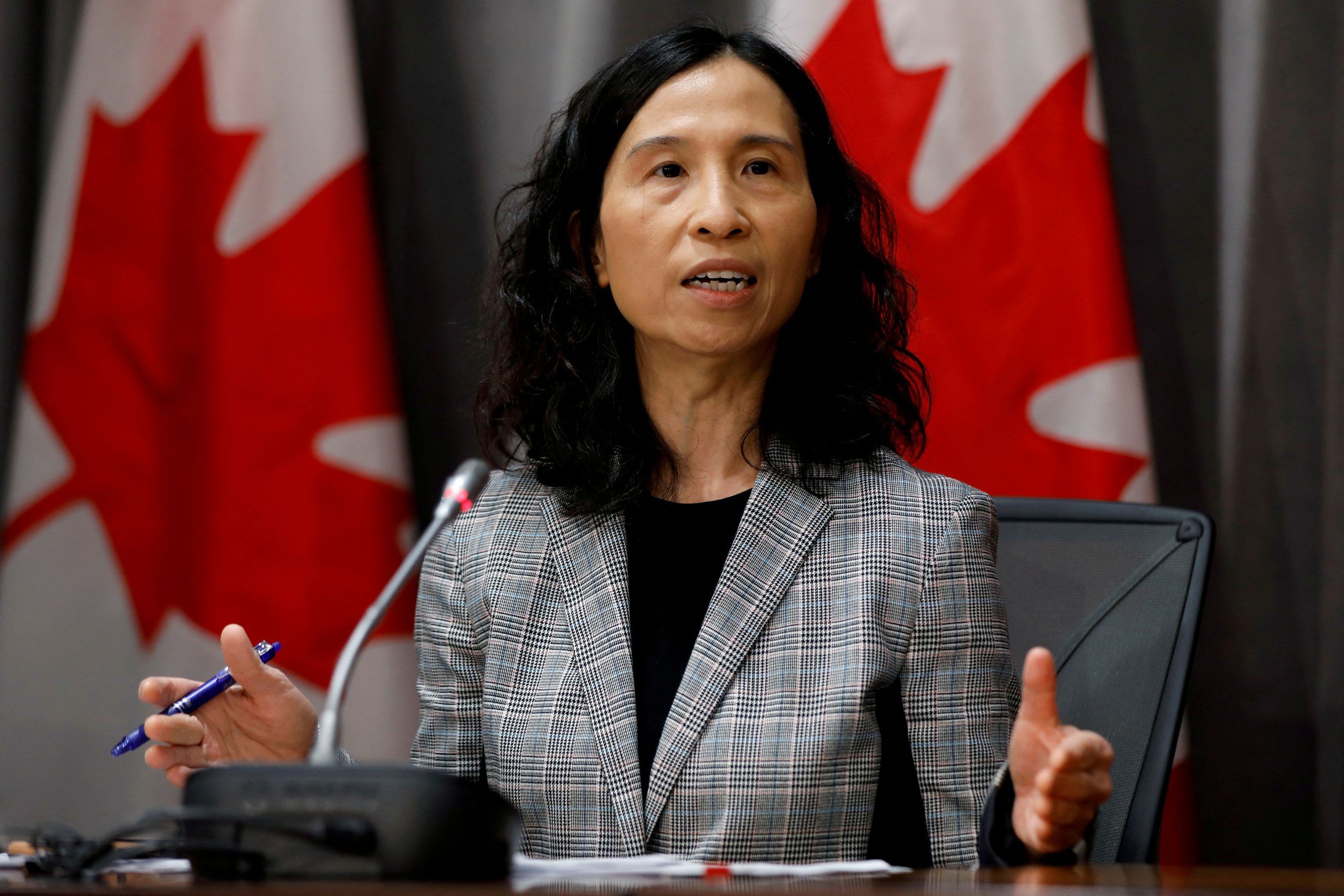  Chief Public Health Officer Dr. Theresa Tam, shown on March 23, 2020, says Canada’s hospitals are still under intense strain despite signs Omicron cases are peaking.