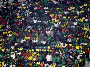 General view of Cameroon fans inside the stadium on Jan. 24, 2022.