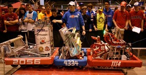 Alex Rodrigues, CEO of Embark Trucks, representing Bishop Carol High School in a robotics competition at age 16.