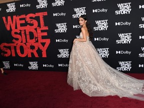 In this file photo taken on December 7, 2021, Rachel Zegler arrives for the premiere of Steven Spielberg's "West Side Story" at the El Capitan Theatre in Los Angeles.