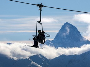 The Great Divide lift at Banff's Sunshine Village offers a breathtaking view of Mount Assiniboine.