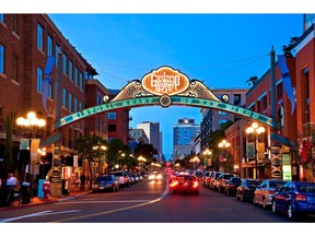 The Gaslamp Quarter is the place to be with hundreds of restaurants, pubs, theatres, galleries and shops. Courtesy, John Bahu, San Diego Scenics