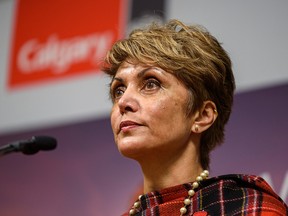 Mayor Jyoti Gondek speaks at Calgary city hall on Nov. 8, 2021.