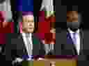 Premier Jason Kenney and Justice Minister Kaycee Madu.