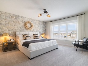 The master bedroom in the 2022 STARS Lottery grand prize home by Trico Homes.