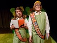 Lunchbox Theatre's Flora and Fawna Have Beaver Fever features Trevor Schmidt, left. The original play also had co-writer Darrin Hagen, right. Courtesy, Ian Jackson, Epic Photography