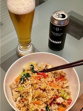 Geoff Last associates beer with various foods.