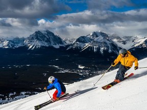 The long runs at Lake Louise Ski Resort require endurance and strong quad and calf muscles. Courtesy, Reuben Krabbe for SkiBig