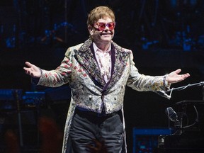 Elton John performs in New Orleans on Jan. 19, 2022.