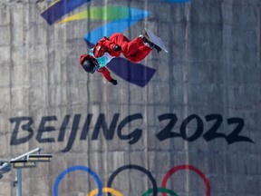 Canada's Darcy Sharpe competes in the men's snowboard big air final at the Beijing 2022 Winter Olympics on Tuesday, February 15, 2022. Canadian Max Parrot claimed a bronze medal in the event.

Gavin Young/Postmedia