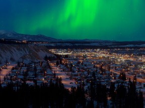 The aurora borealis shines down on Whitehorse. But try finding a place to live, and it's not such a pretty picture.