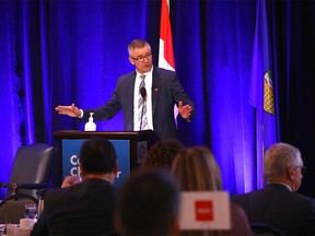 The Calgary Chamber hosted Alberta's Minister of Finance Travis Toews for a conversation on Budget 2022 at the Fairmont Palliser in Calgary on Monday, February 28, 2022.