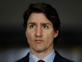 Canada's Prime Minister Justin Trudeau attends a news conference in Ottawa, Ontario, Canada February 24, 2022.