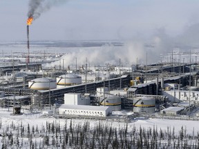 FILE PHOTO: A general view shows oil treatment facilities at Vankorskoye oil field owned by Rosneft north of Krasnoyarsk, Russia, March 25, 2015.