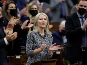 Conservative deputy leader Candice Bergen attends Question Period in the House of Commons on Parliament Hill in Ottawa, Ontario, Canada February 2, 2022.