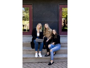 The team at Wild PR, from left, founder and president Kristen Novak, Meika English and Erica Morgan.