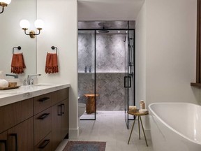 With tile treatment and special appliances, the shower is a work of art.