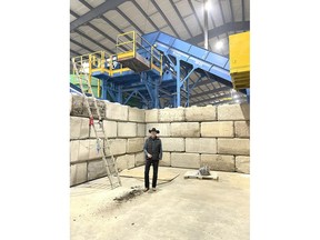 Alec McDougall. president of Ecco Recycling and Energy Corp., at his Balzac facility that is manufacturing low-carbon fuel.