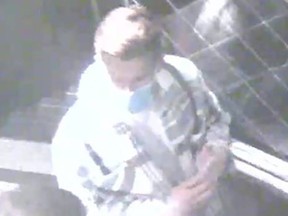 Calgary police are looking to speak with this man who they believe has information on the suspect in a assault that happened at National on 10th on Oct. 23, 2021.