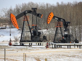When it comes to the energy transition, the challenge, both for the public and for provincial governments, is determining how much various policies will actually cost Canadians where they live and not some non-existent “average” Canadian. 
Pumpjacks northwest of Calgary were photographed on Tuesday, March 8, 2022.