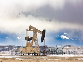 Pumpjacks northwest of Calgary were photographed on Tuesday, March 8, 2022.