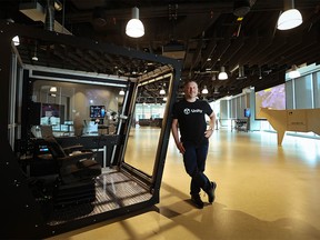 Vice-president of accelerate solutions with Unity Technologies, Ryan Peterson was photographed in the company’s new Innovation Centre for Digital Transformation in Calgary on Monday, March 28, 2022.