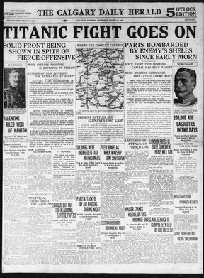 Calgary Herald; March 23, 1918