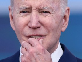 President Joe Biden said the U.S. will ban imports of Russian fossil fuels including oil.