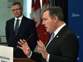 Premier Jason Kenney with Finance Minister Travis Toews have promised growth for all regions of Alberta, but the new coal policy makes that harder to accomplish, writes columnist Robin Campbell.