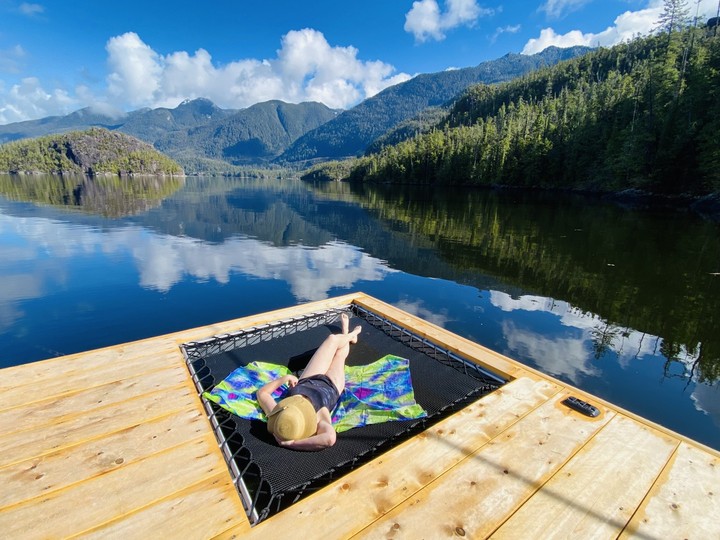  There are two hammocks off the front of the dock, for those who want to relax in the sun.