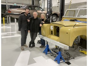 Jean-Pierre Pera, George Curnew and Brenda Rose at their new Lugnutz DYI automotive repair facility.