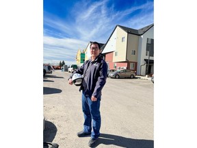 Gerrad Oishi, president and CEO of Habitat for Humanity for southern Alberta, at its under-construction Silver Springs development.