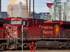 CP Rail trains were moving again in Calgary’s Alyth Yards on Tuesday, March 22, 2022. The company and union have agreed to binding arbitration to resolve their labour dispute.