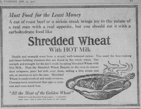 Calgary Herald advertisement, January 24, 1922