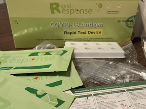 The Rapid Response COVID-19 Antigen test kit.